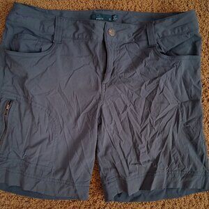 Prana Womens 8 Halle Shorts 5" Inseam Outdoor Hiking Nylon Stretch Blue